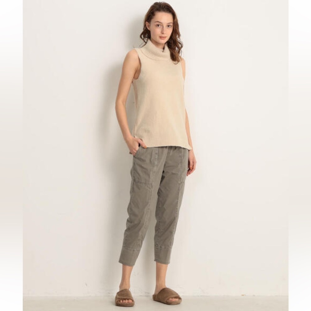 James Perse Green Drawstring Casual Pant Size 2 Cotton